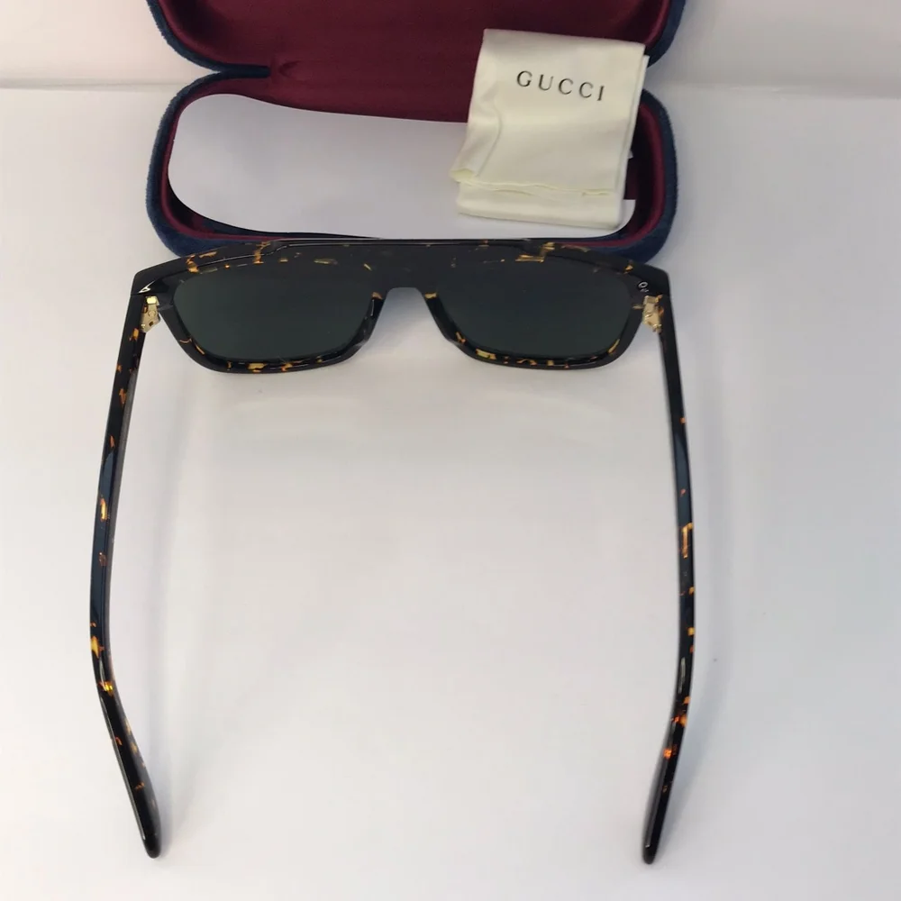 New Original Gucci GG1039S Havana tortoise square-frame sunglasses